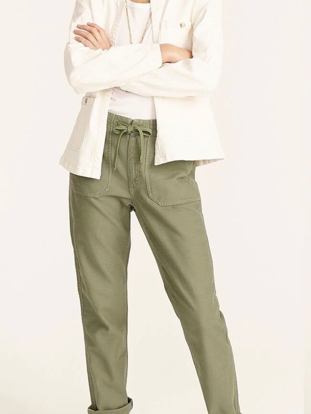 J. Crew Olive Drawstring Utility Joggers